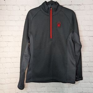 Spyder Red and Black Performance Jacket with High Collar